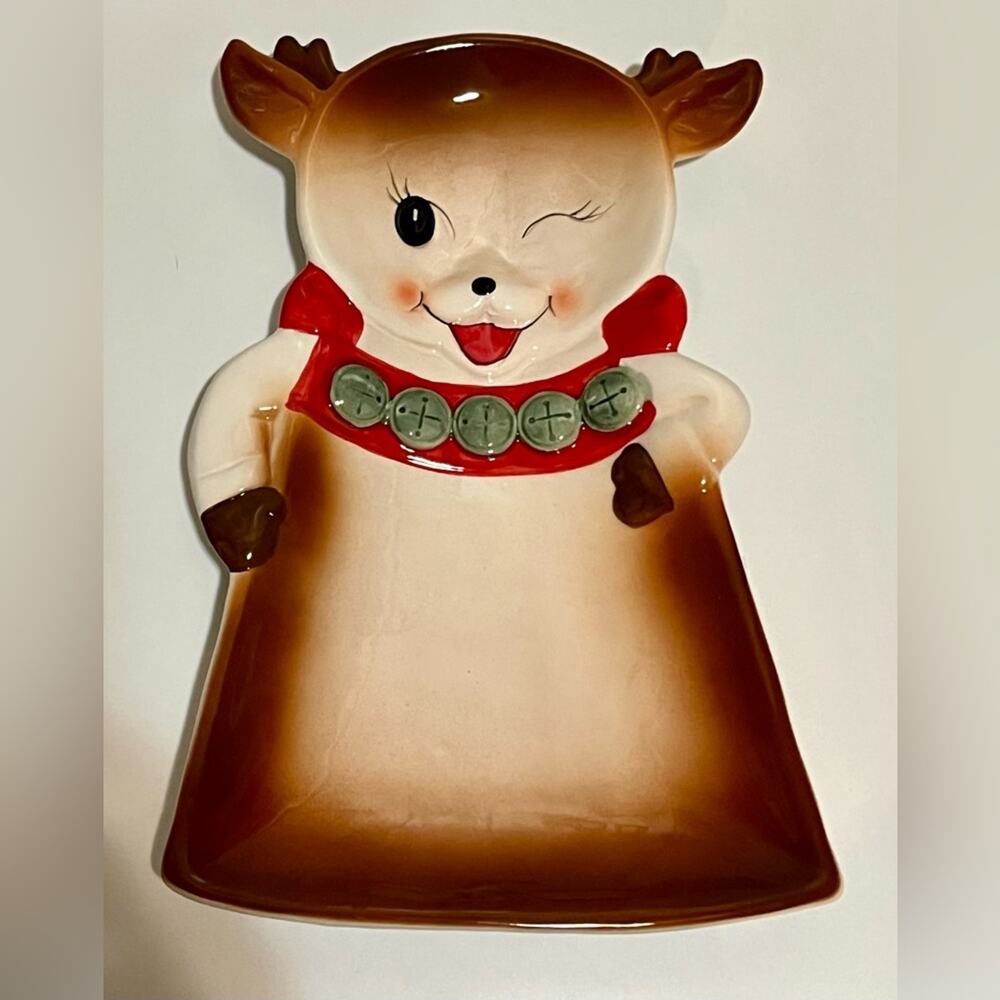 NWT Reindeer platter, vintage inspired